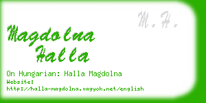 magdolna halla business card